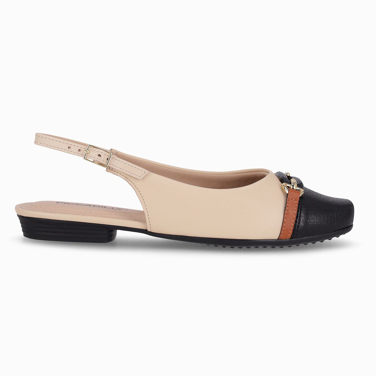 PICCADILLY - Ballerina Mujer Nude/Negro Raquel 517 Piccadilly