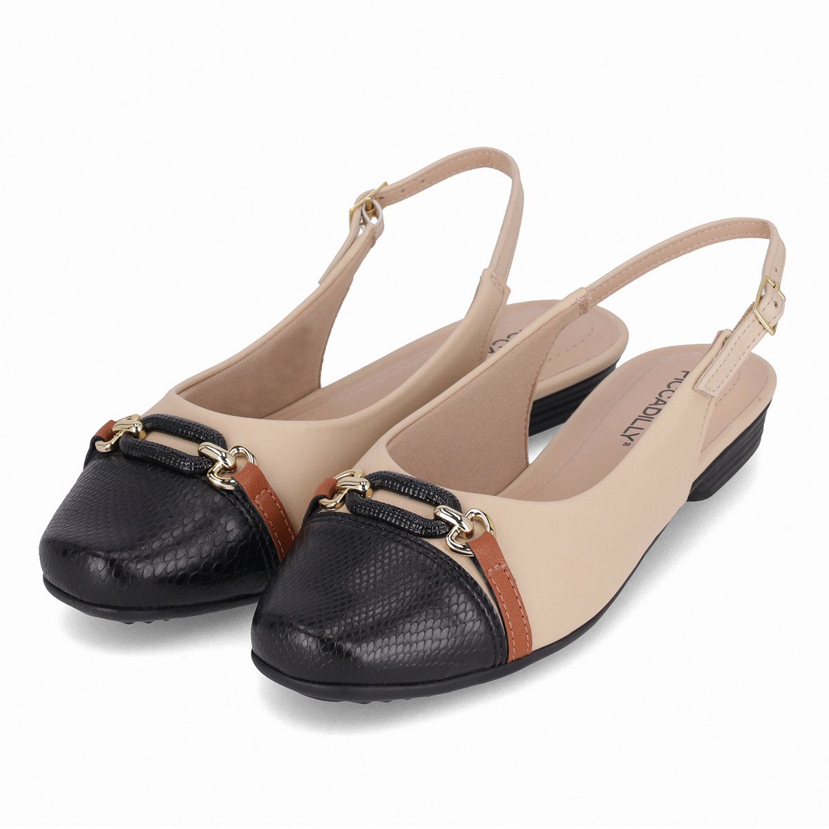 PICCADILLY - Ballerina Mujer Nude/Negro Raquel 517 Piccadilly