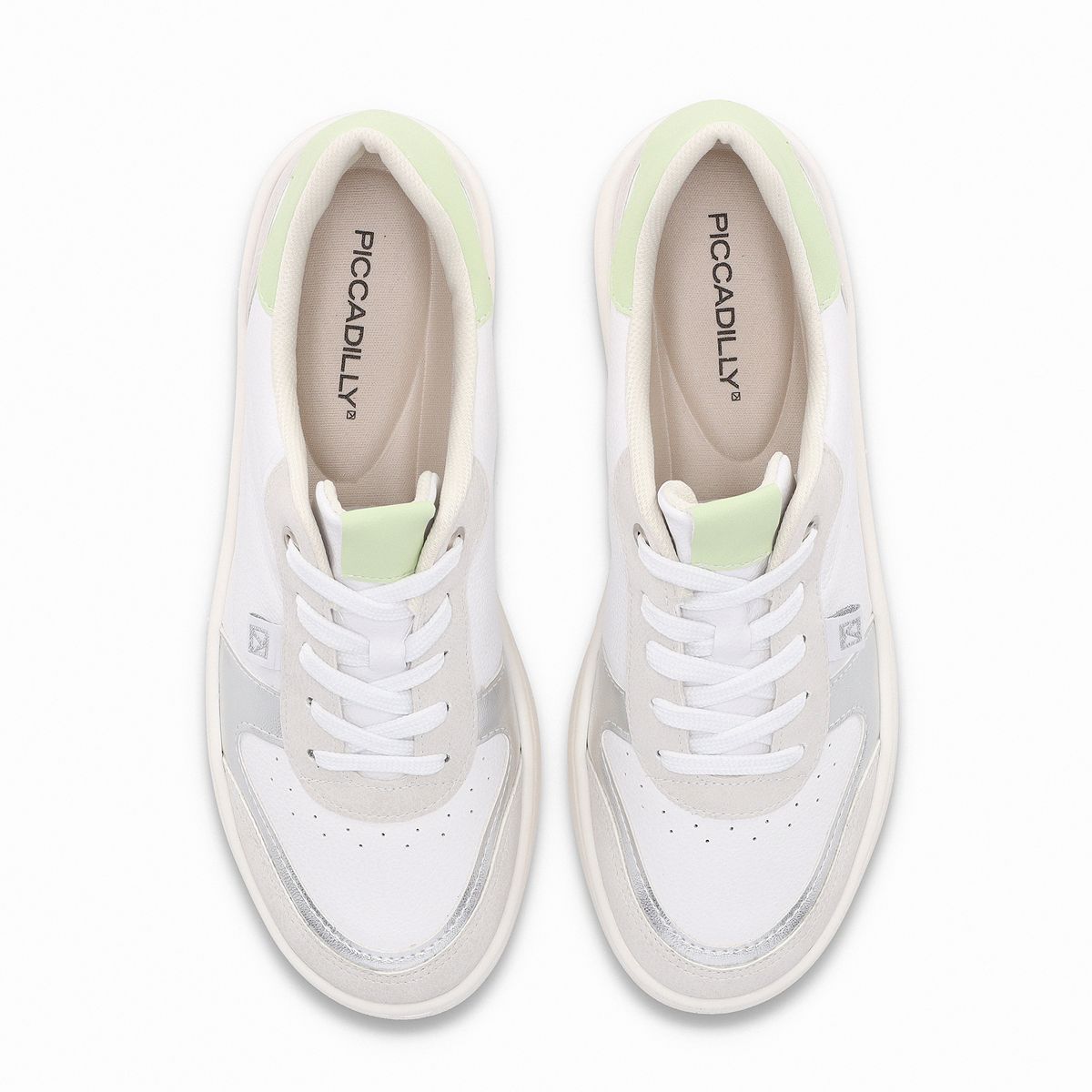 PICCADILLY - Zapatilla Mujer Blanco/Verde Beta Piccadilly