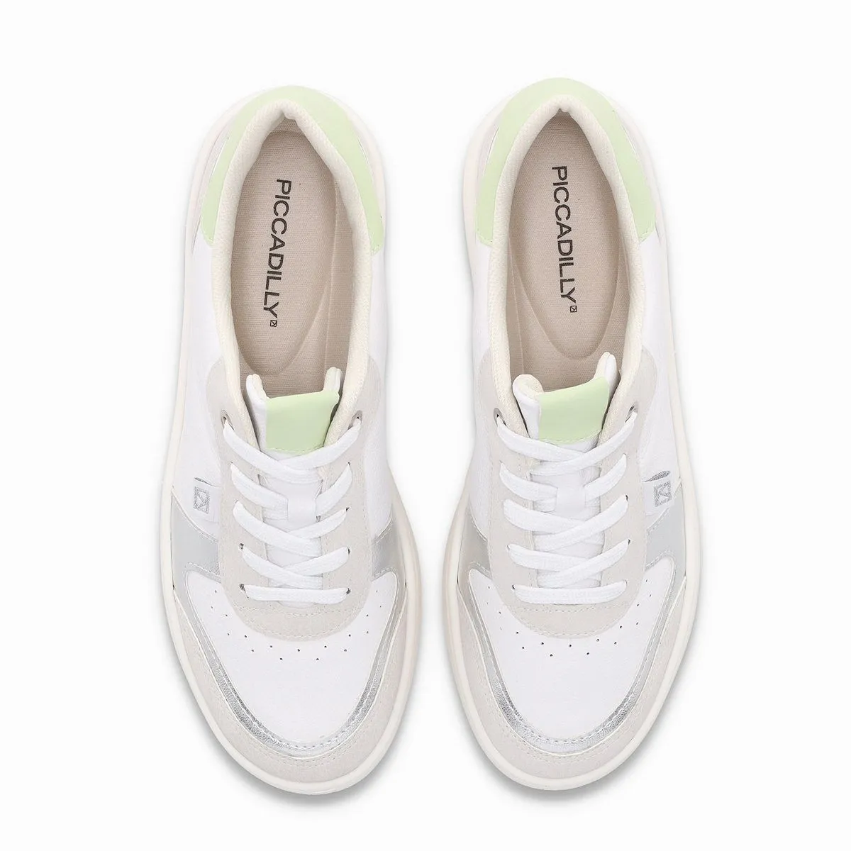 PICCADILLY - Zapatilla Mujer Blanco/Verde Beta Piccadilly