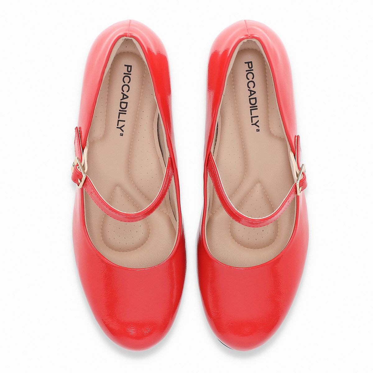 PICCADILLY - Zapato Mary Jane Mujer Rojo/Charol Laura Piccadilly
