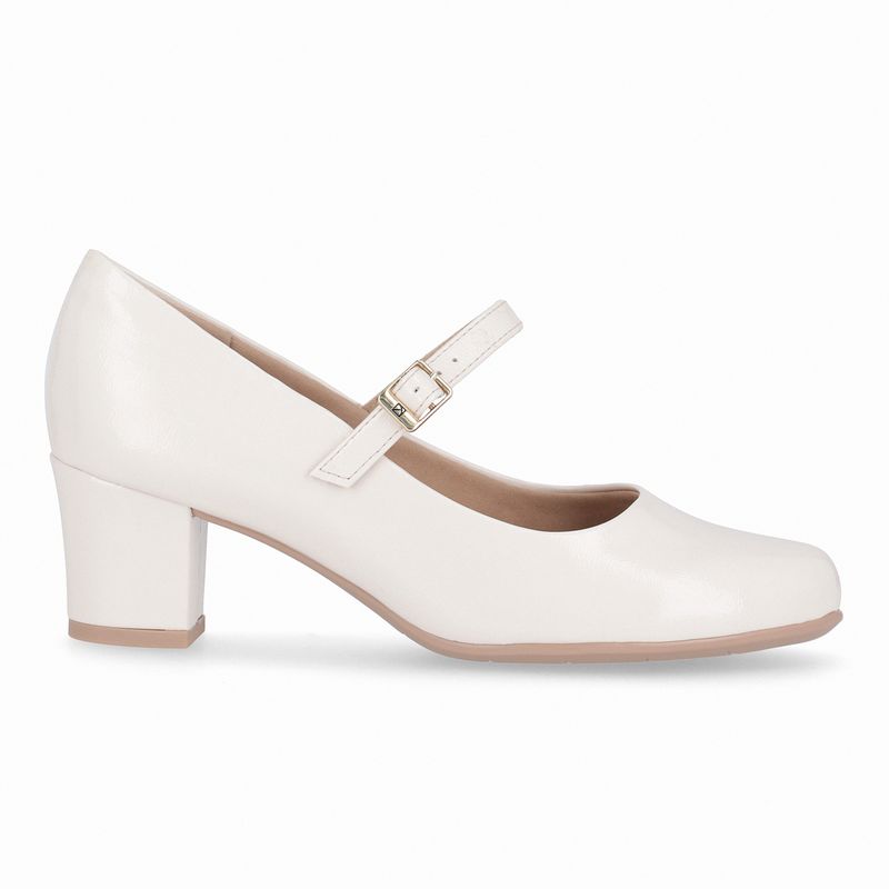 PICCADILLY - Zapato Mary Jane Mujer Crema /Charol Laura Piccadilly
