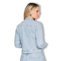 TRUCCOS JEANS - Chaqueta Mujer Mezclilla Azul Claro Elasticada Clásica T12029065