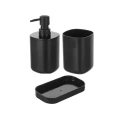 OEM - Set Juego De Baño 3 Pieza Jabon Dispensador Cepillo Plastic