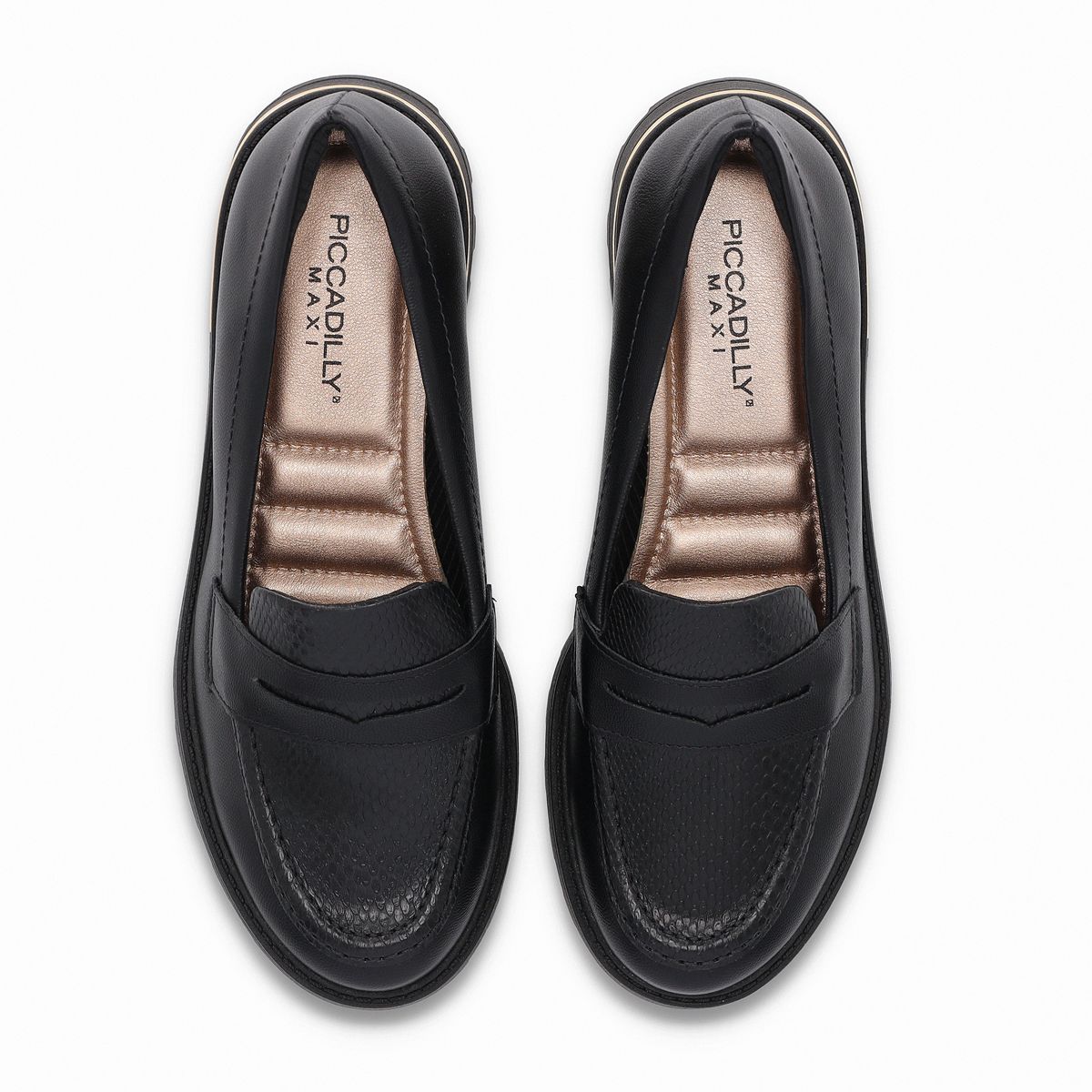 PICCADILLY - Mocasín Mujer Negro/Snake Gisa Piccadilly