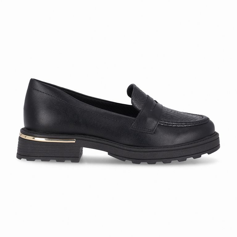 Mocasín Mujer Negro/Snake Gisa