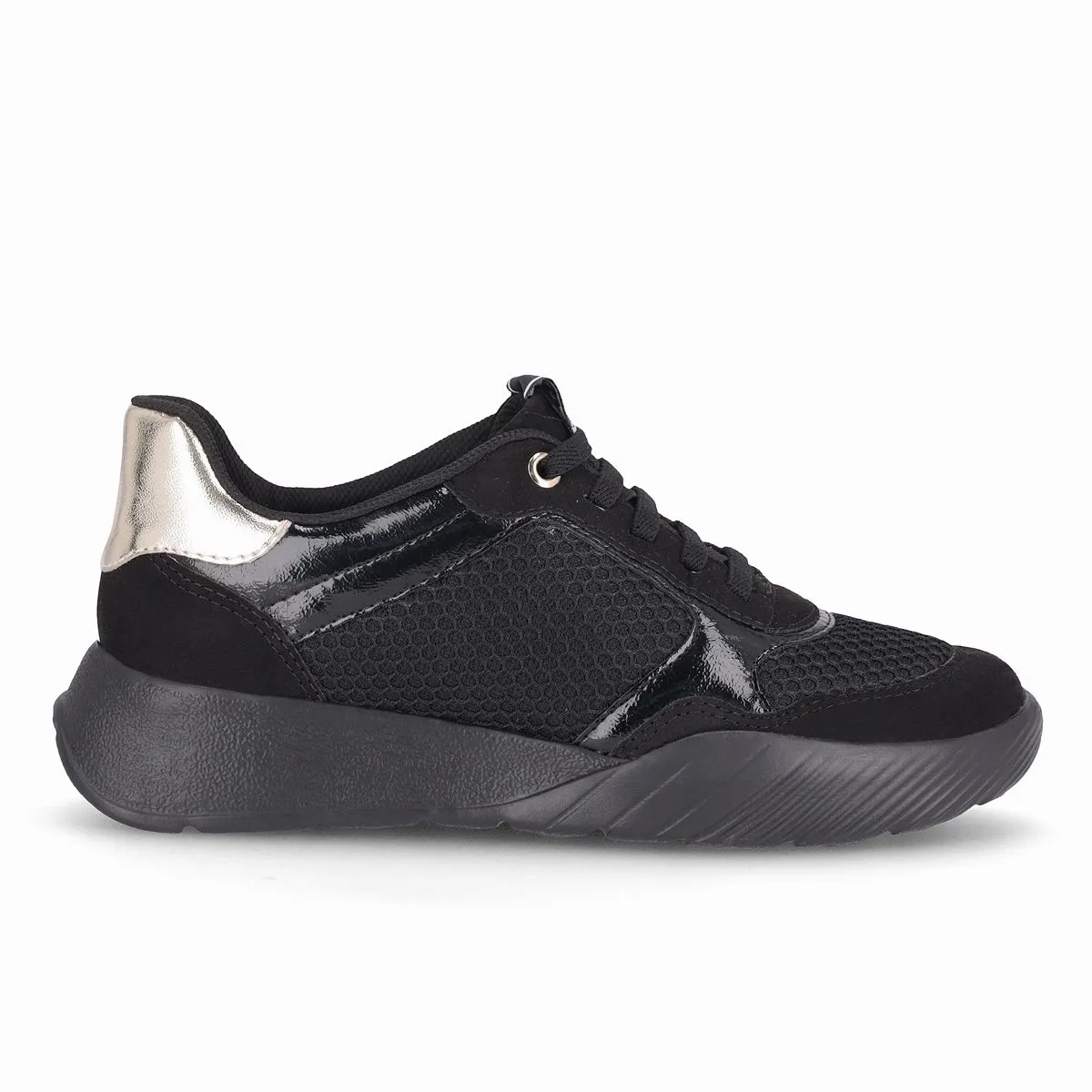 PICCADILLY - Zapatilla Mujer Negro/Dorado Fascitis Anabela Piccadilly