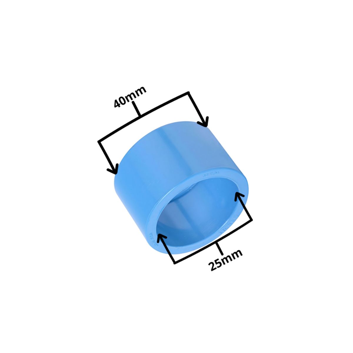 BUJE PVC CORTO PRESION CEMCEM 40MM X 25MM, marca GENERICO - Foto 2