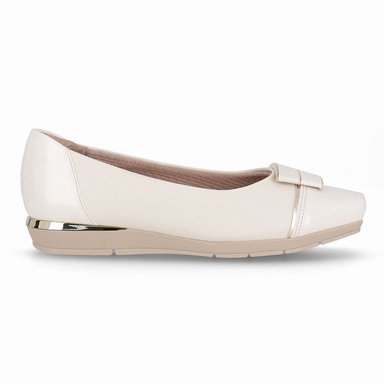 Zapato Mujer Crema/Dorado Fernanda