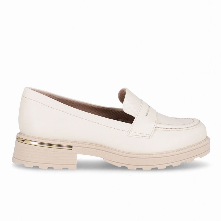 Mocasín Mujer Crema/Snake Gisa