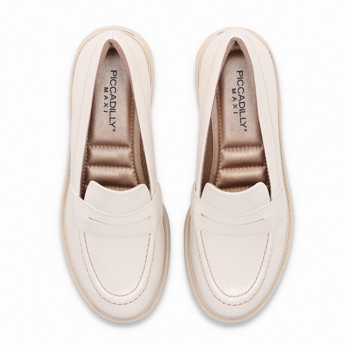 PICCADILLY - Mocasín Mujer Crema/Charol Gisa Piccadilly