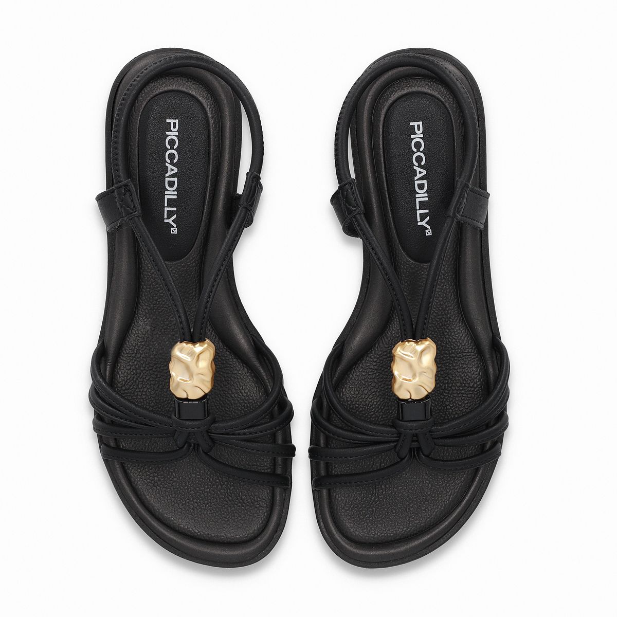 PICCADILLY - Sandalia Mujer Negro/Dorado Taila 87 Piccadilly