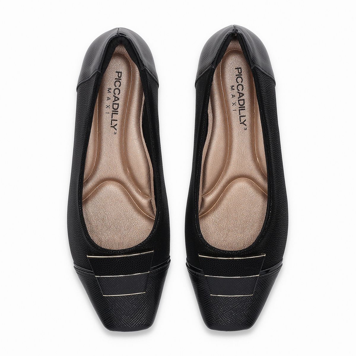 PICCADILLY - Zapato Mujer Negro/Dorado Fernanda Piccadilly