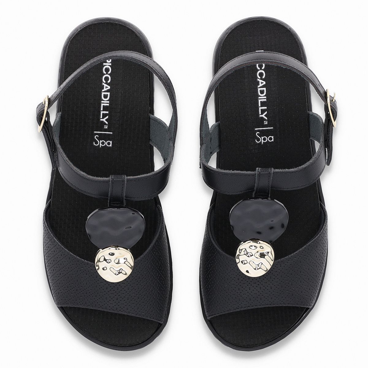 PICCADILLY - Sandalia Mujer Negro SPA Anabela 38  Piccadilly