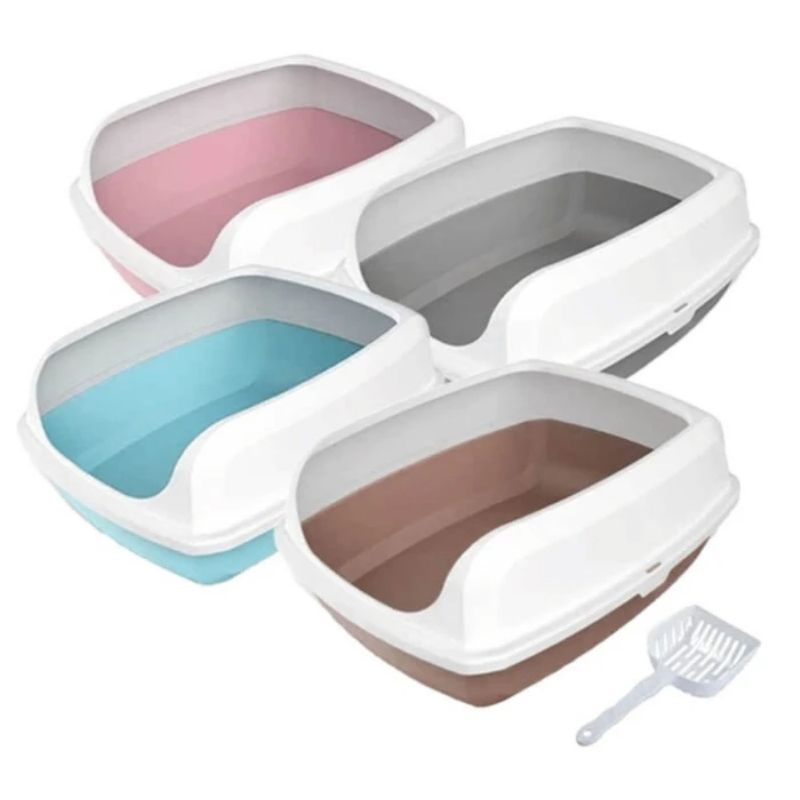 GENERICO - Arenero para Gatos Baño Sanitario para Gatos Celeste