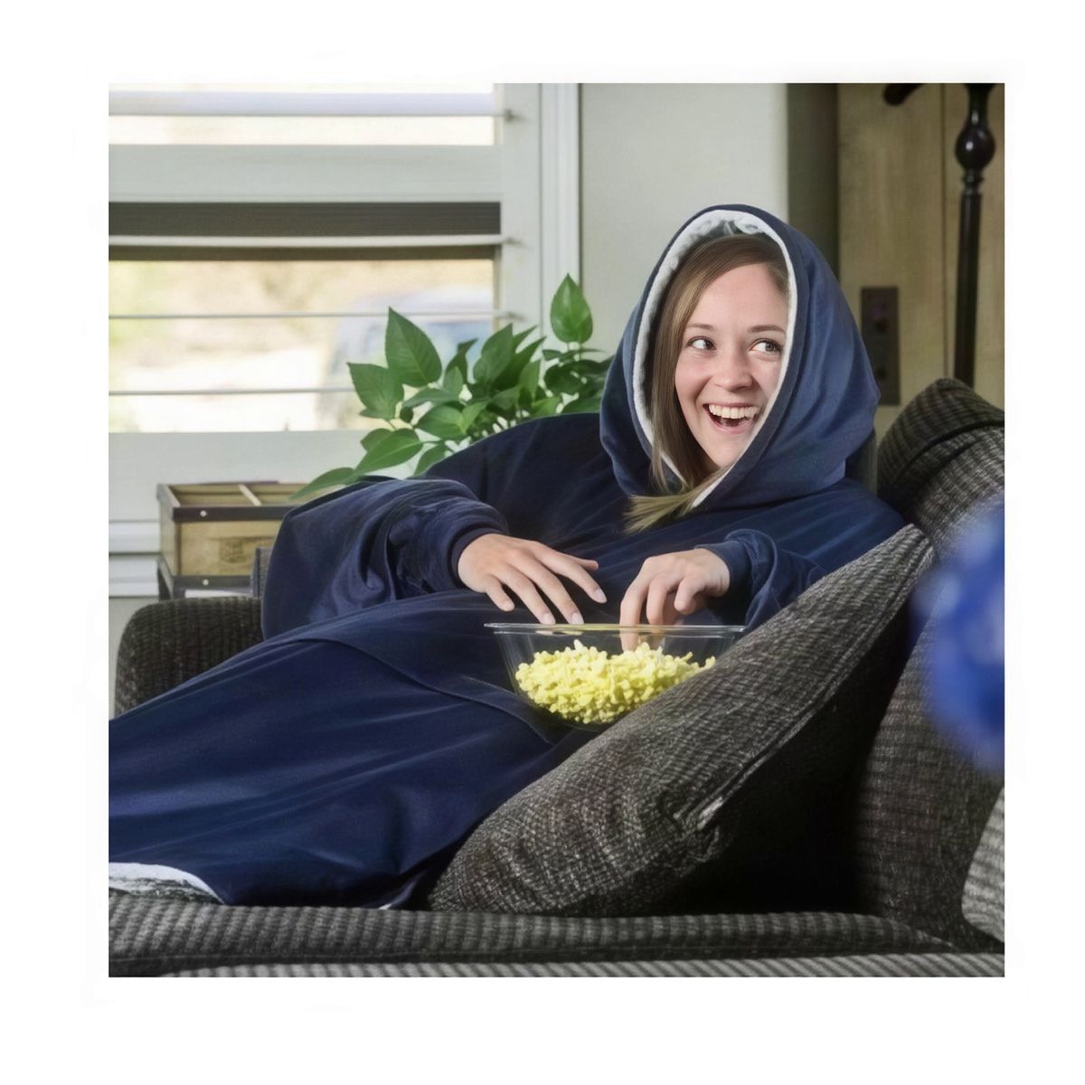 MOVI - Polerón Sherpa con Capucha Tipo Huggle Talla Única  Abrigado y Suave