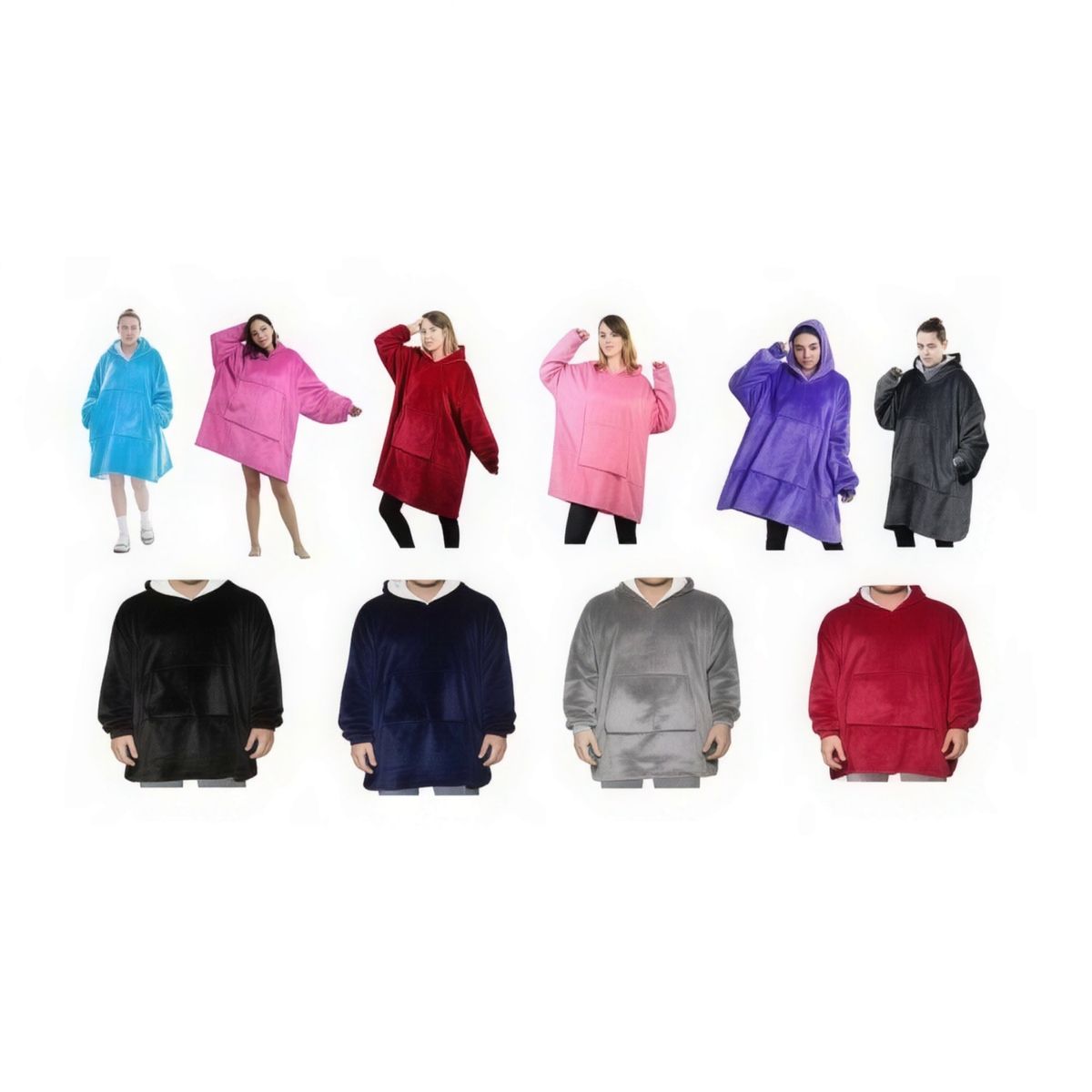 MOVI - Polerón Sherpa con Capucha Tipo Huggle Talla Única  Abrigado y Suave