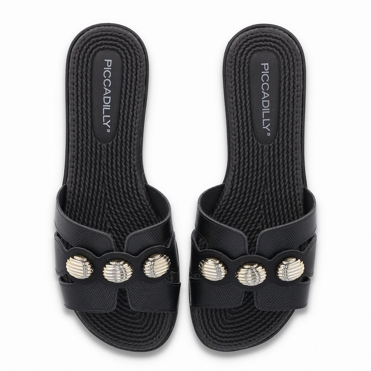 PICCADILLY - Sandalia Mujer Negro/Dorado Adla 176 Piccadilly