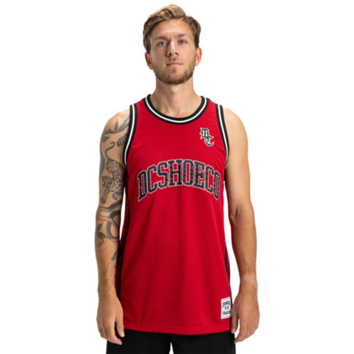 DC SHOES - Polera Hombre Hoops Rojo DC