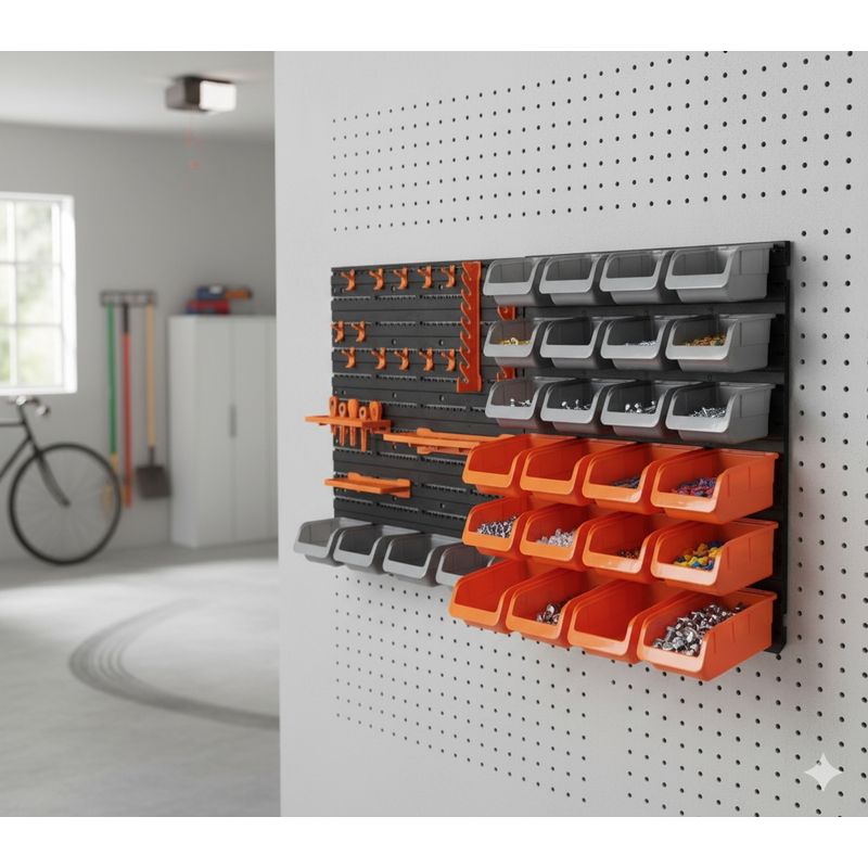SPACE HOME - organizador de herramientas con cajaspanelporta accesorios