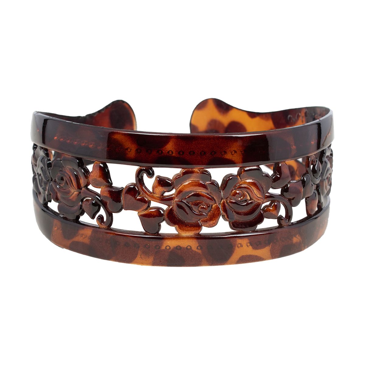 BIJOUTERIA LB20 SPA - Cintillo Diadema Ancho Rígido Cabello Diseño 2 - Marrón