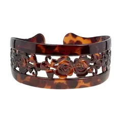 BIJOUTERIA LB20 SPA - Cintillo Diadema Ancho Rígido Cabello Diseño 2 - Marrón