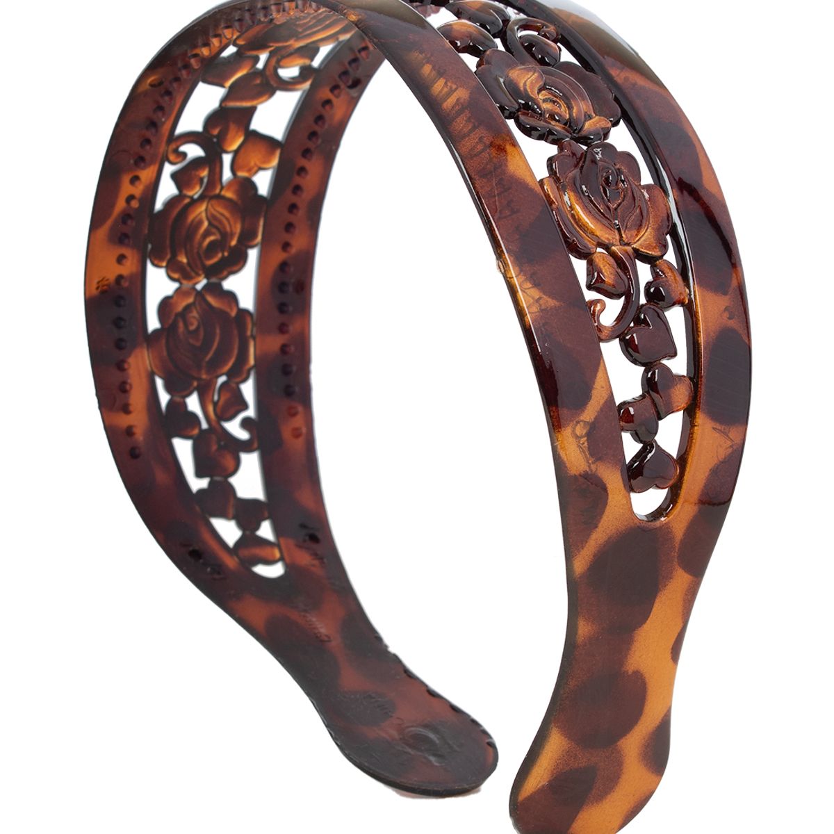 BIJOUTERIA LB20 SPA - Cintillo Diadema Ancho Rígido Cabello Diseño 2 - Marrón
