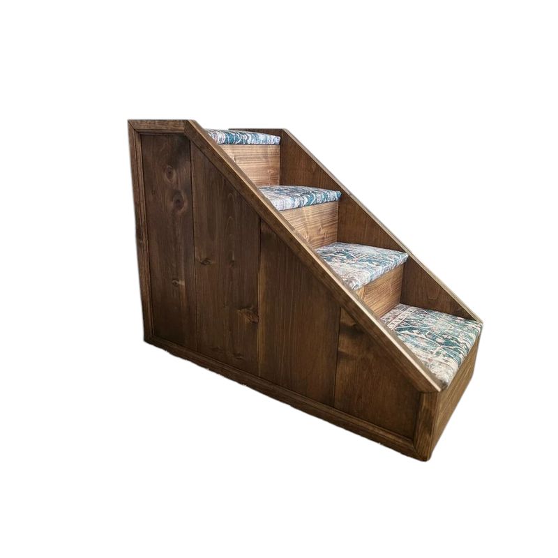APOLO - Escalera Premium para Mascotas  Madera Natural 100x60x35