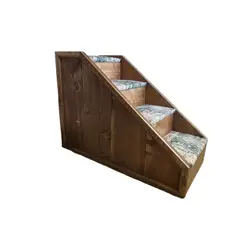 APOLO - Escalera Premium para Mascotas Madera Natural 100x60x35