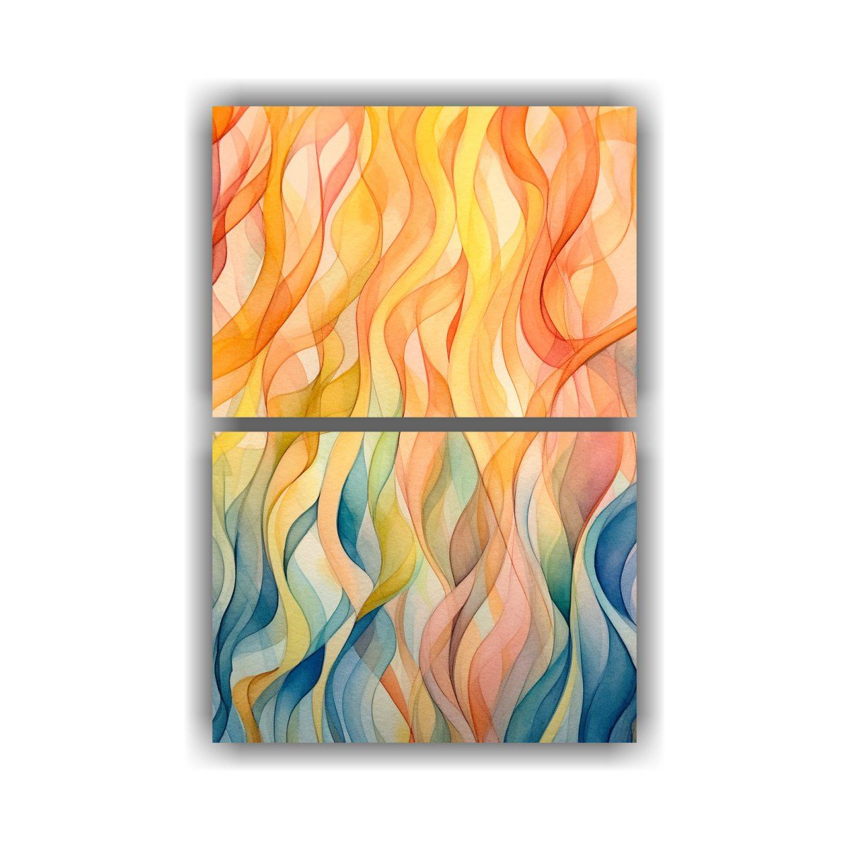 GENERICO - Pintura Acrílica En Papel Estilo Decorativo En 75x100 Cm