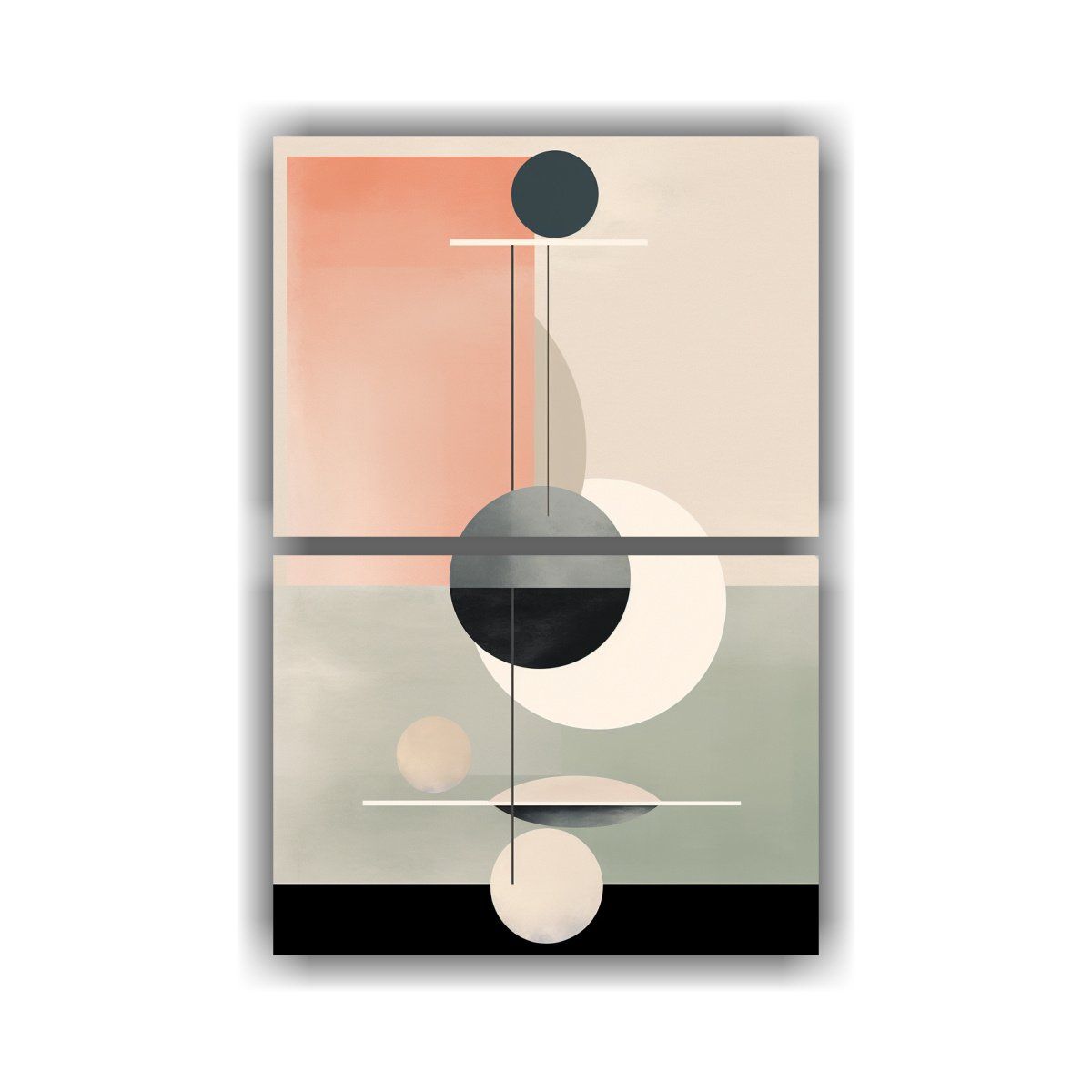 GENERICO - Dos Composiciones Vintage Naturaleza Viva 75x100 Cm