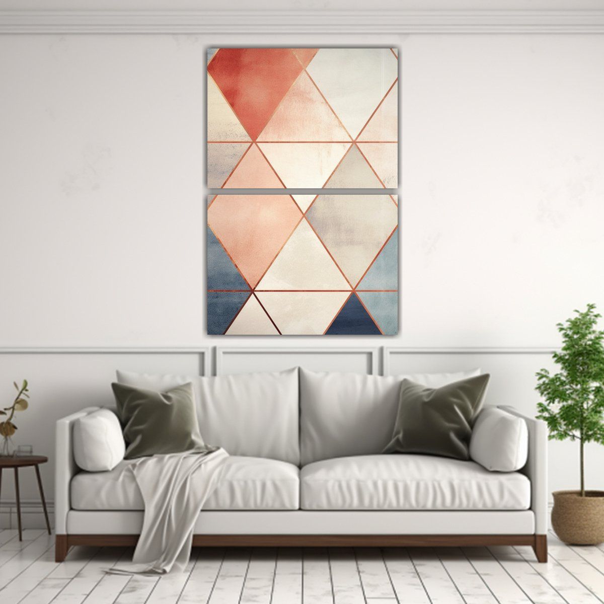 GENERICO - Cuadros Modernos Geométricos Elegantes Para 75x100 Cm