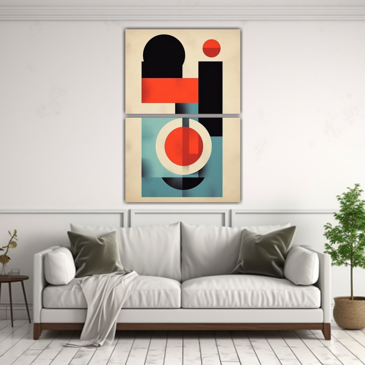 GENERICO - Pinturas Abstractas En Bastidor Vintage Con 60x80 Cm