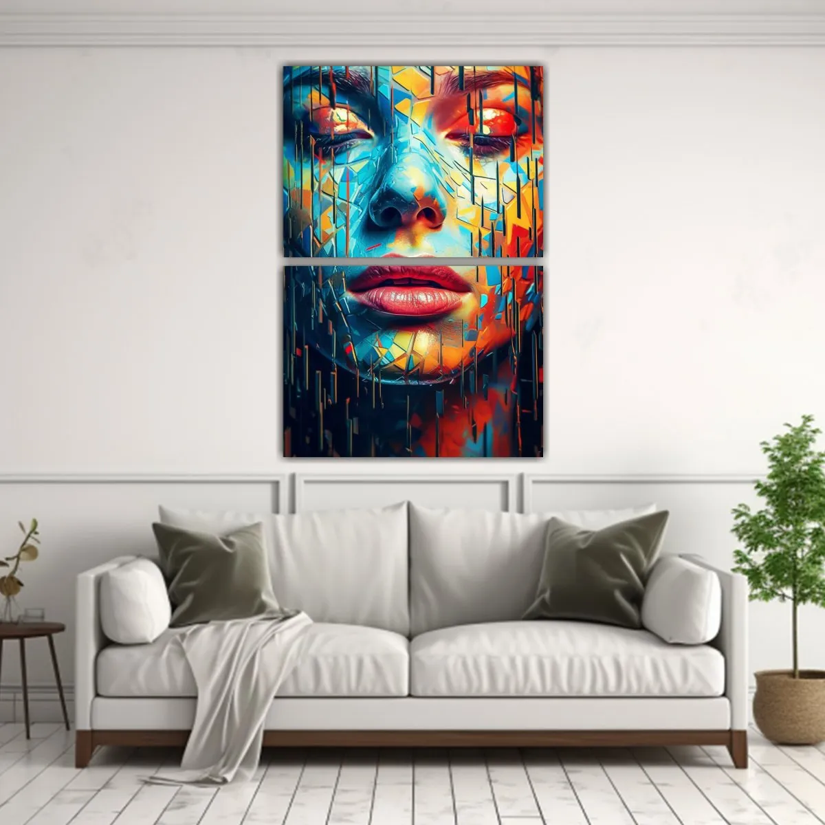 GENERICO - Composición Esquema Belleza Glitter En Primer 65x100 Cm
