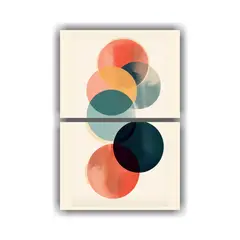 GENERICO - Artes De Pared Con Trío De Círculos En Varios 75x100 Cm