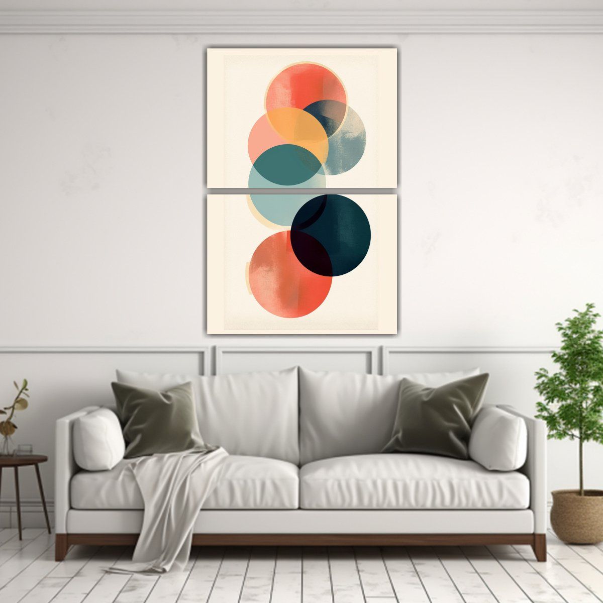 GENERICO - Artes De Pared Con Trío De Círculos En Varios 50x80 Cm