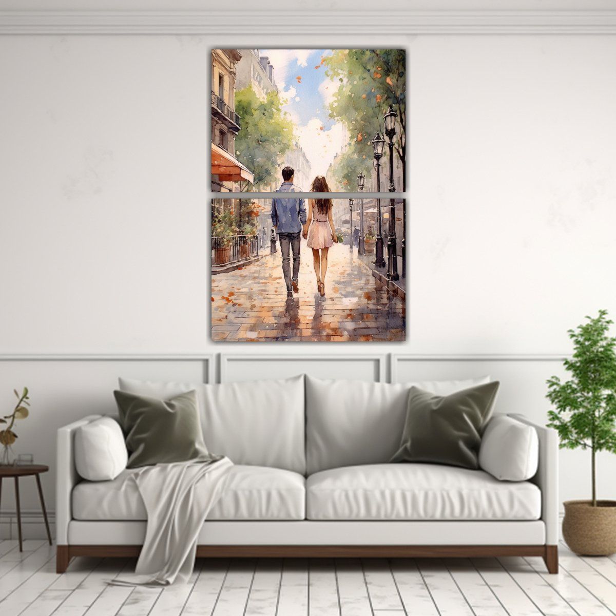 GENERICO - Cuadro Conceptual De Pareja Enamorada En La 75x100 Cm