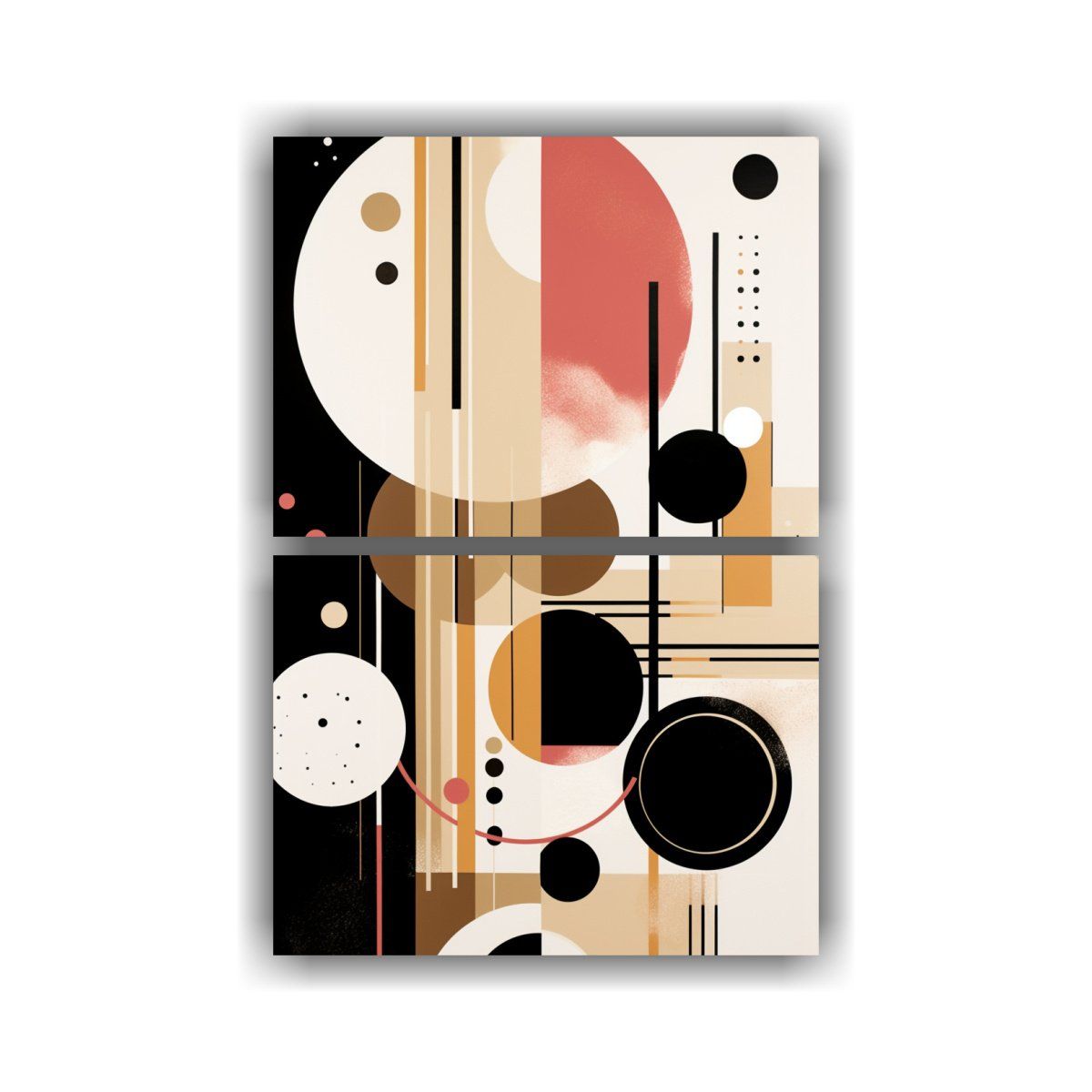 GENERICO - Cuadros Vintage Estilo Alegre En Negro Y Rosa 50x80 Cm