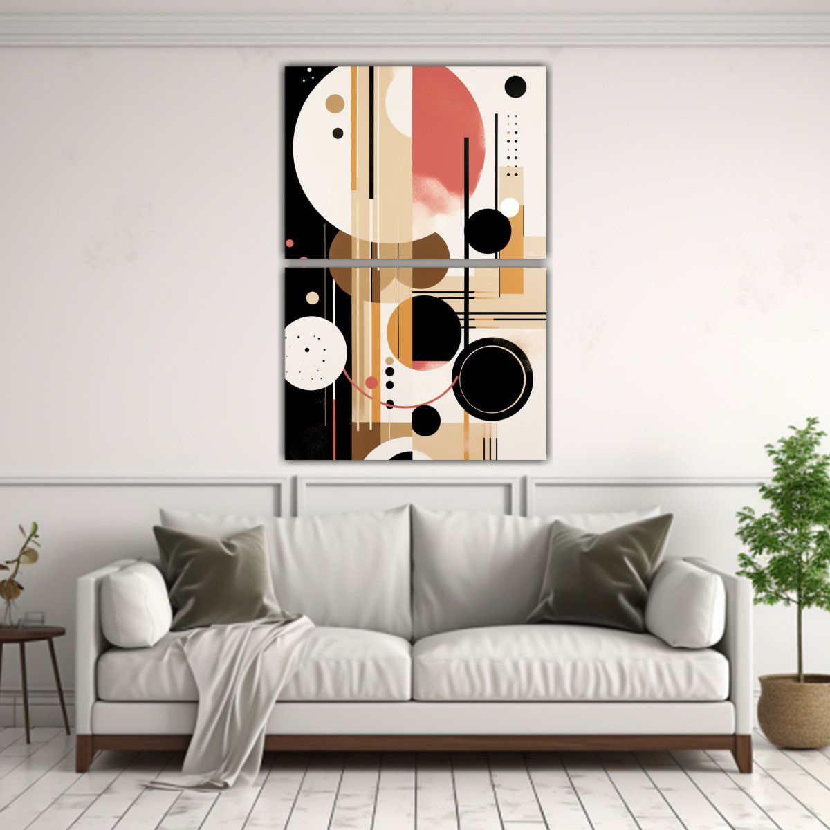 GENERICO - Cuadros Vintage Estilo Alegre En Negro Y Rosa 50x80 Cm