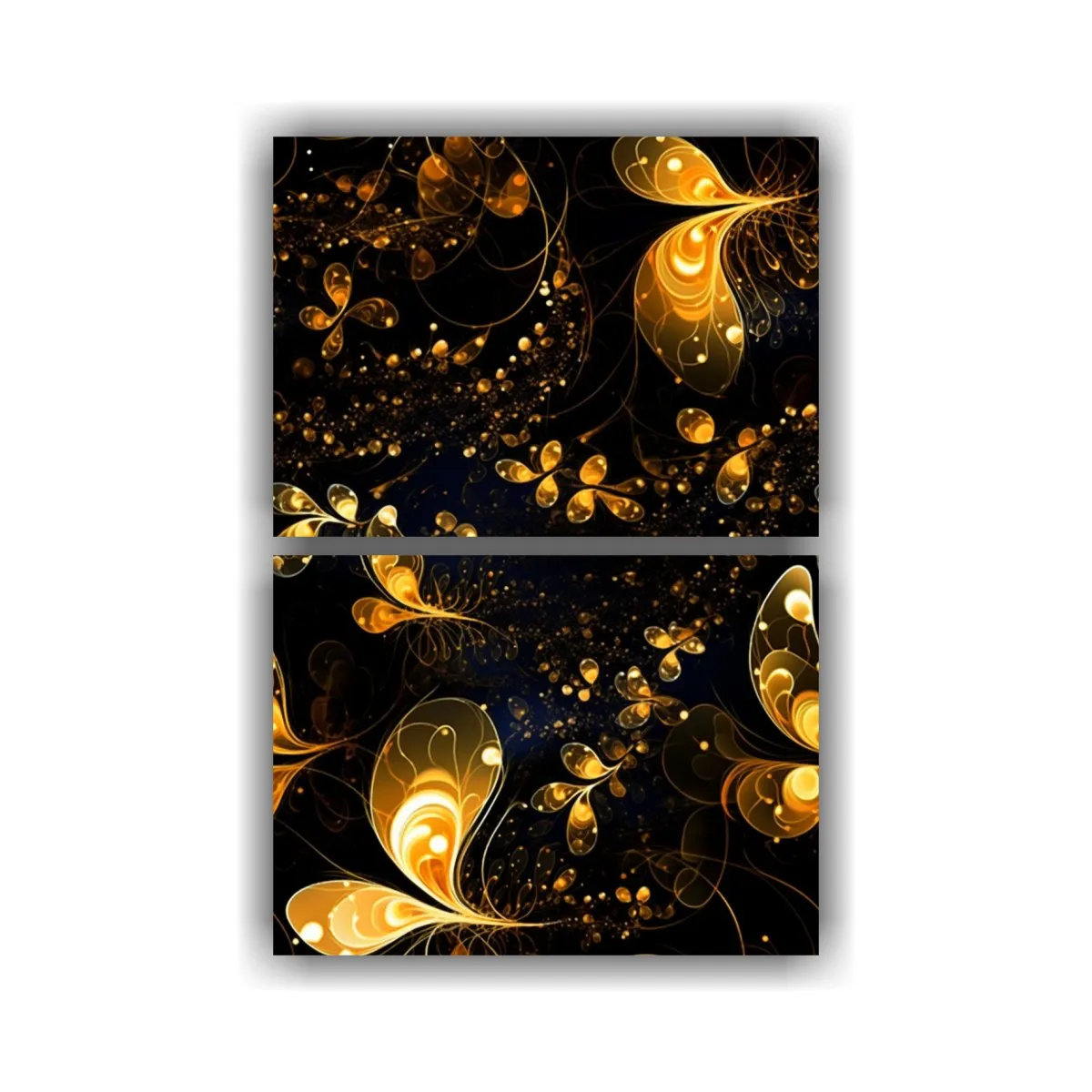 GENERICO - Cuadros Decorativos Stryph Exuberantes En Oro 120x160 Cm