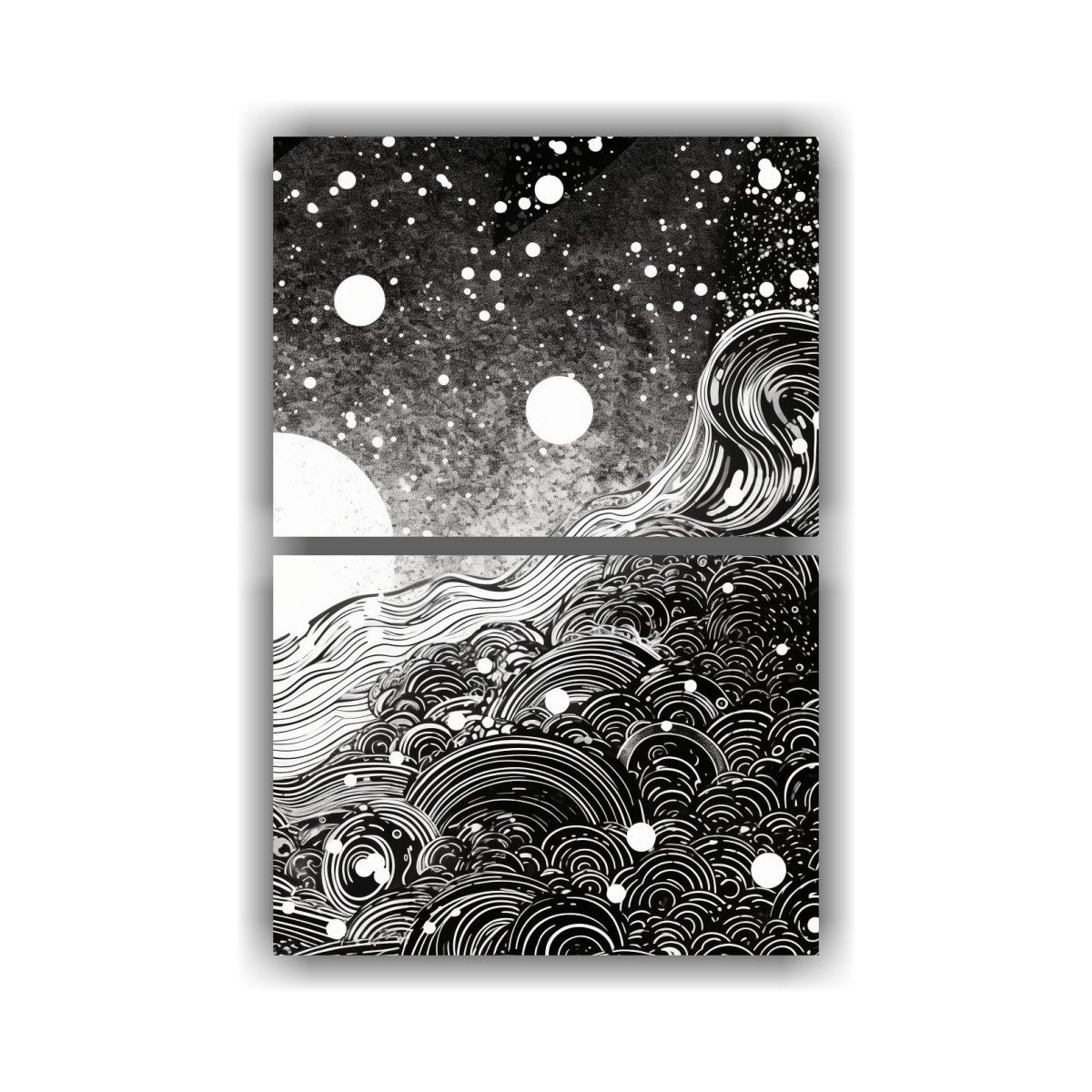 GENERICO - Cuadros Creativos En Blanco Y Negro Con Diseño 65x100 Cm