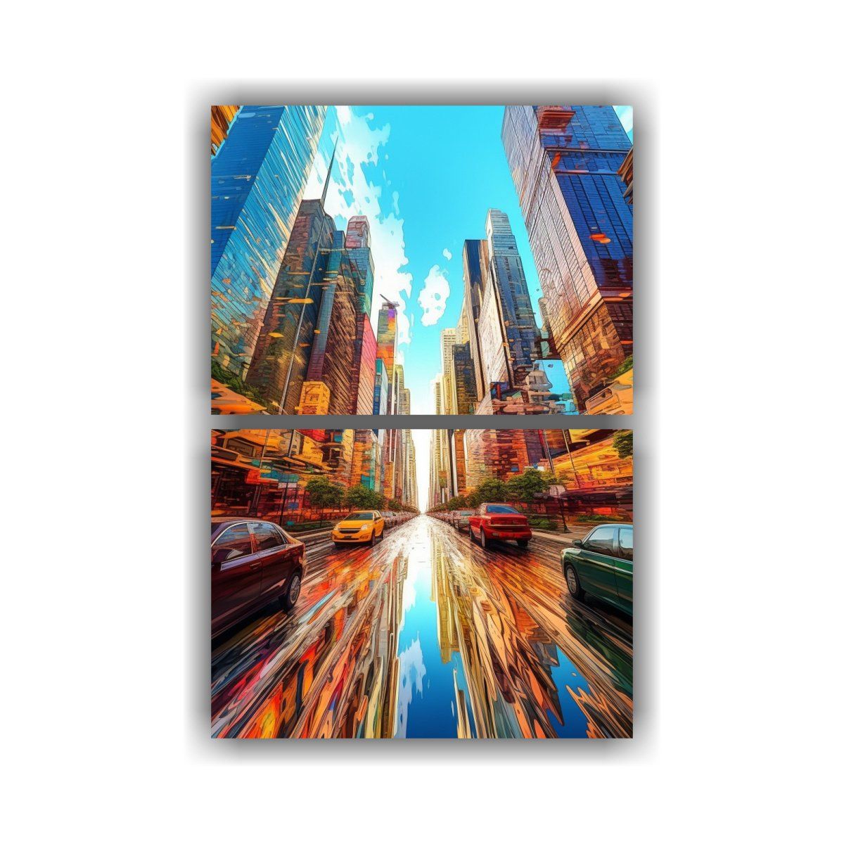 GENERICO - Cuadro Horizontal Mural Con Mezcla De Arte 120x160 Cm