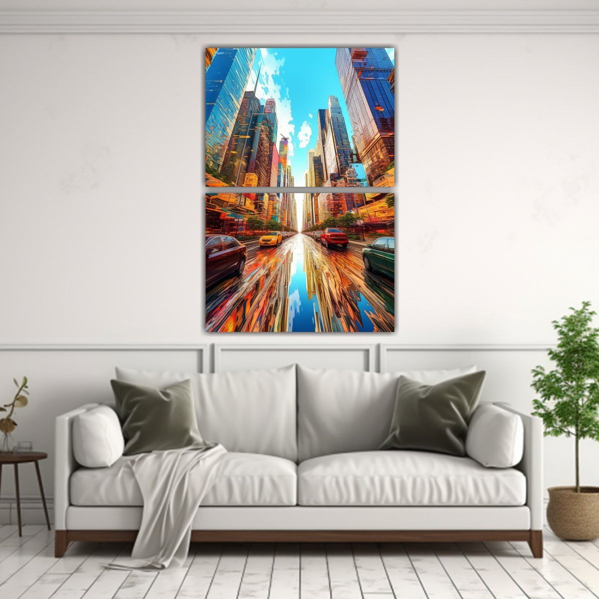 GENERICO - Cuadro Horizontal Mural Con Mezcla De Arte 120x160 Cm