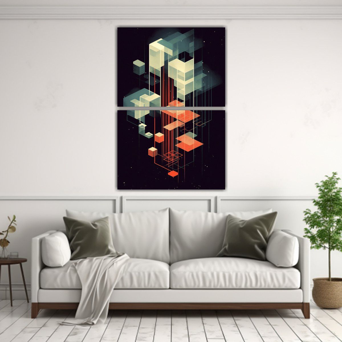 GENERICO - Conjunto De Arte Pared Movimiento Alegría 50x80 Cm