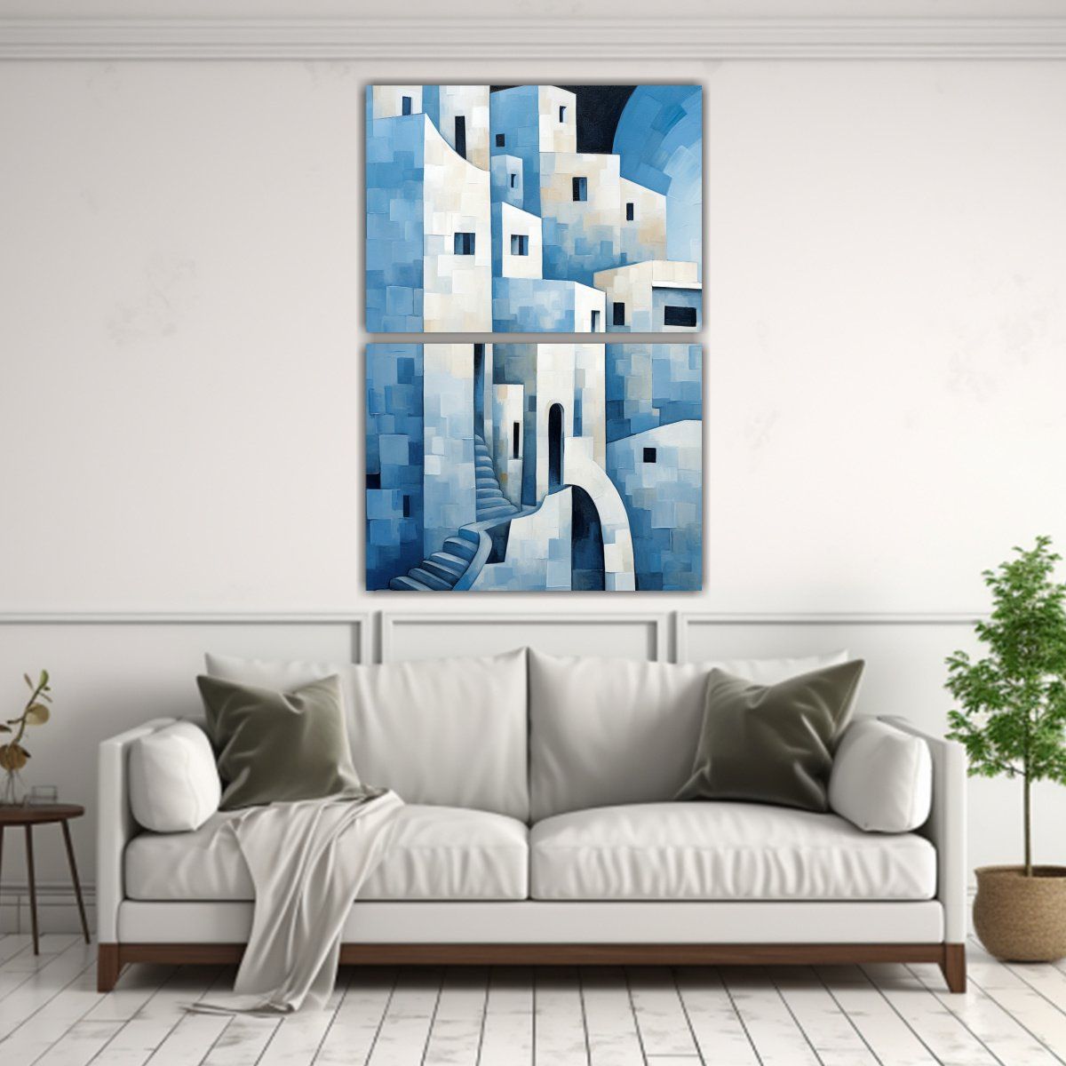 GENERICO - Conjunto 2 Lienzos Tela Inspiración Comedor 65x100 Cm