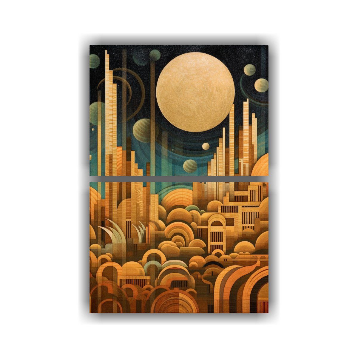 GENERICO - Escultura De Madera Que Ilustra El Arte De La 120x160 Cm