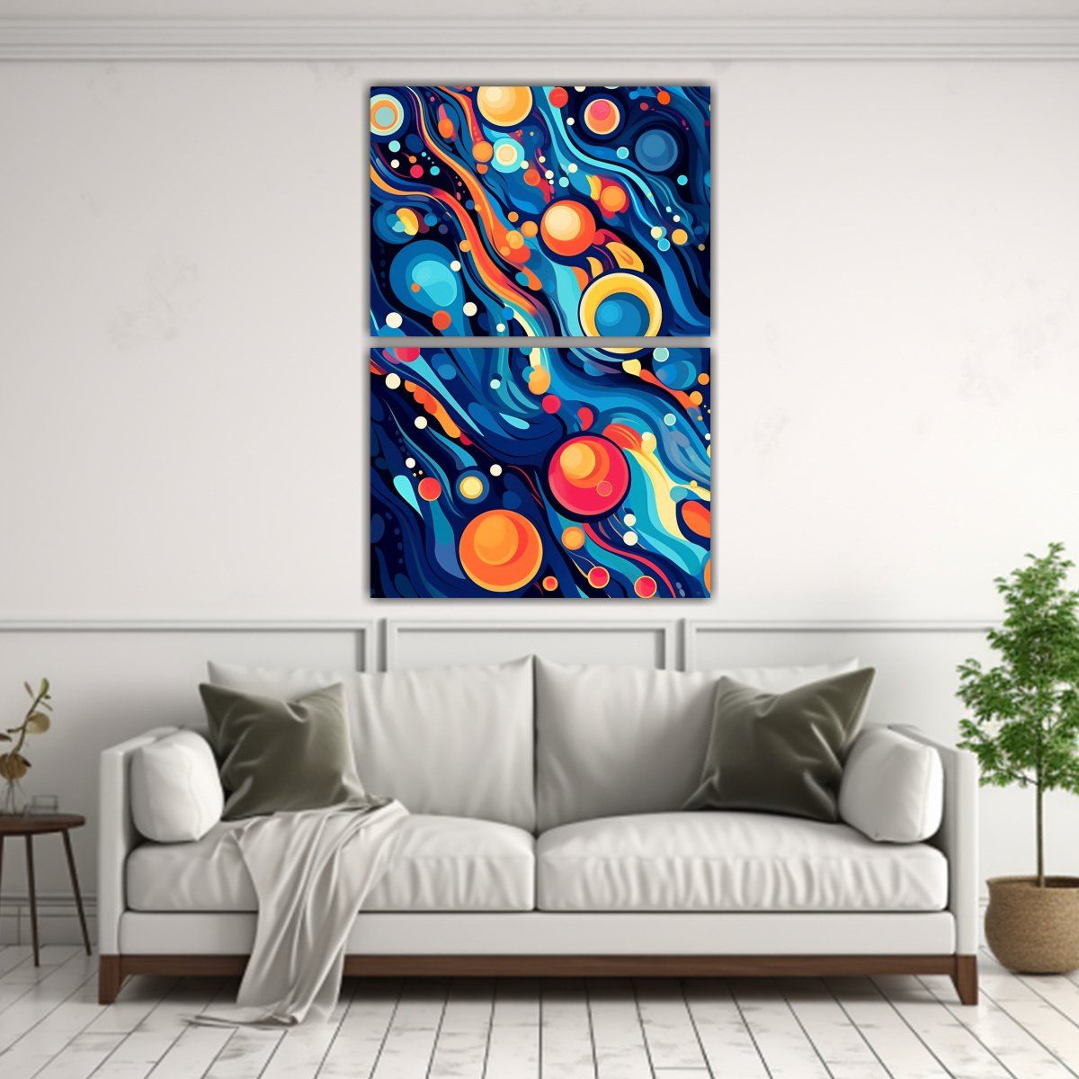 GENERICO - Pinturas Decorativas En Estilo Gráfico Audaz Con 120x160 Cm