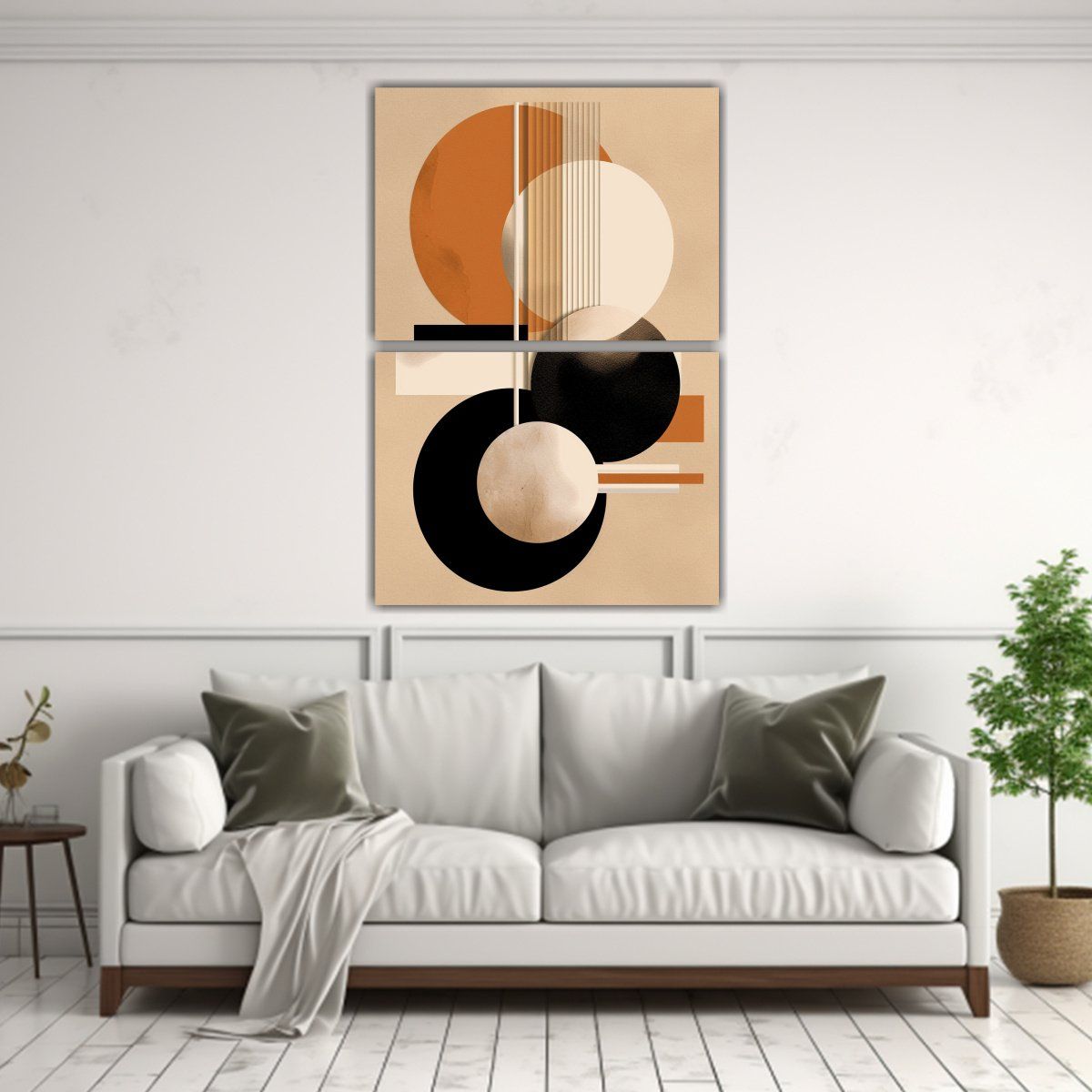 GENERICO - Pintura En Blanco Y Negro Estilo Galería 120x160 Cm