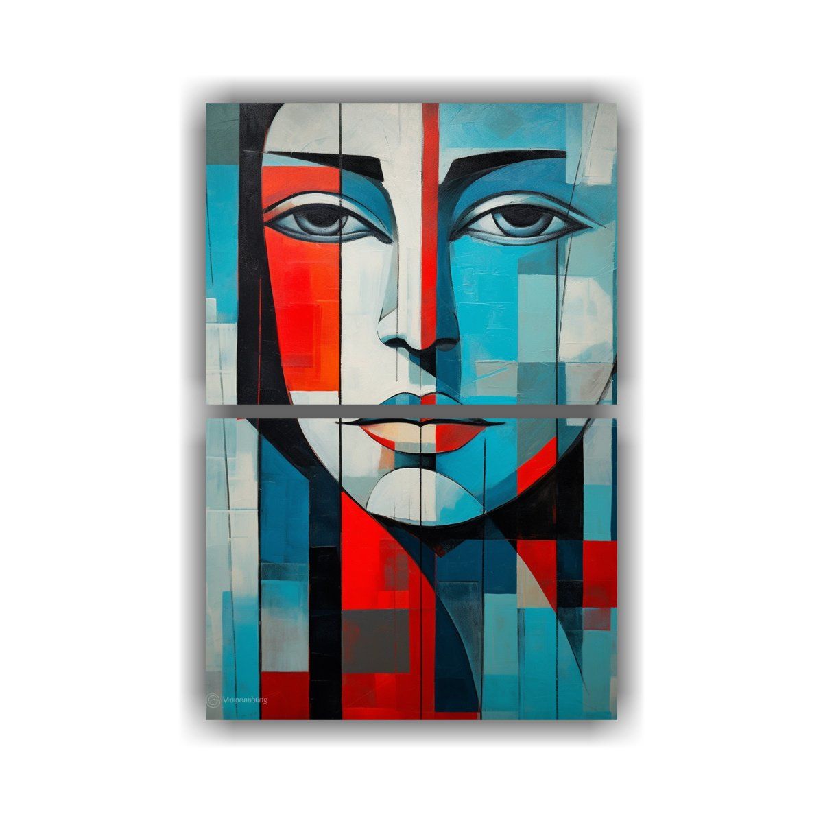 GENERICO - Cuadro Moderno único Con Rostro Grande De Un 50x80 Cm