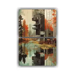 GENERICO - Pinturas Decorativas Estilo Deconstructivismo En 120x160 Cm